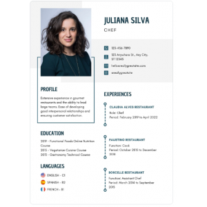 White Chef Simple Curriculum Vitae