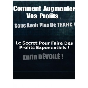 Comment Augmenter Vos Profits,  Sans Avoir Plus De Trafic ! 