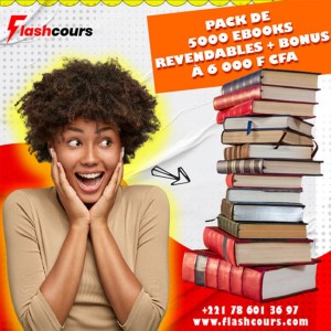 PACK DE 5 000 EBOOKS REVENDABLE + BONUS